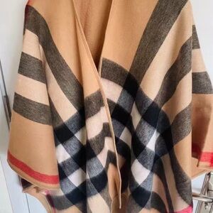 Burberry Tan and Black Plaid Blazer